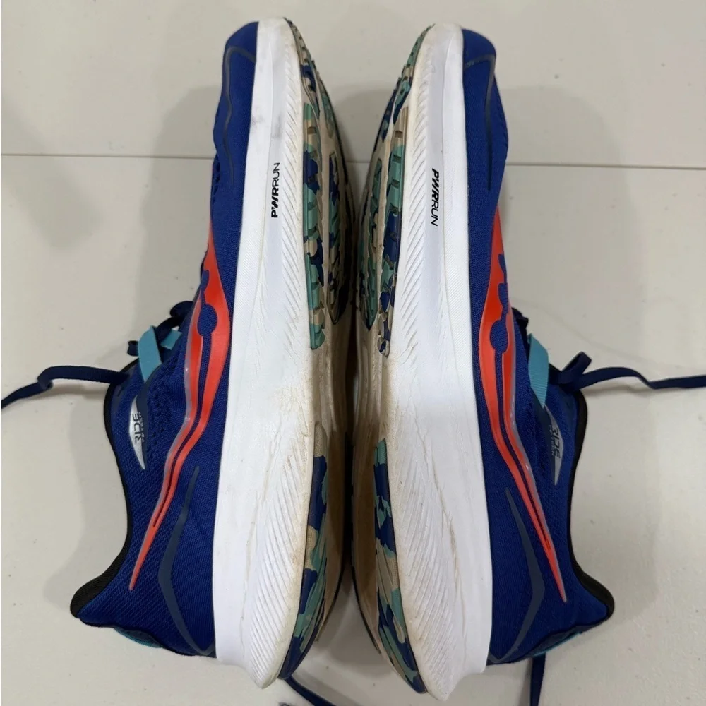 Saucony Ride 15 Men's Size 12,5 Blue White Sneakers Running Shoes Athletic